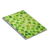 グリーンアイリッシュケルトのクローバーのシャムロック ノートブック (右側)