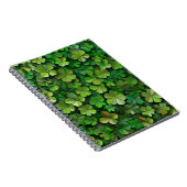 グリーンアイリッシュケルトのクローバーのシャムロック ノートブック (右側)