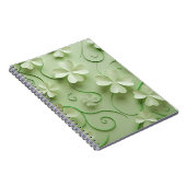 グリーンアイリッシュケルトのクローバーのシャムロック ノートブック (右側)