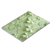 グリーンアイリッシュケルトのクローバーのシャムロック ノートブック (左側)