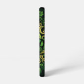 グリーンアイリッシュケルトのシャムロックの色合い SAMSUNG GALAXYケース (左側面)