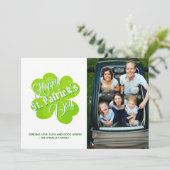 グリーンアイリッシュケルト系シャムロックセントパトリックの日写真 シーズンカード (スタンド正面)