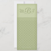 グリーンアイリッシュケルト結び目模様フォト結婚式招待状 招待状 (裏面)