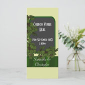 グリーンアイリッシュシャムロッククローバー結婚式プログラム プログラム (スタンド正面)