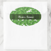 グリーンアイリッシュシャムロパーソナライズされたック 楕円形シール (バッグ)