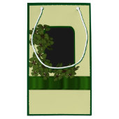 グリーンアイリッシュシャムロパーソナライズされた結婚ック スモールペーパーバッグ (裏面)