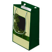 グリーンアイリッシュシャムロパーソナライズされた結婚ック スモールペーパーバッグ (裏面アングル)