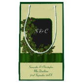 グリーンアイリッシュシャムロパーソナライズされた結婚ック スモールペーパーバッグ (正面)