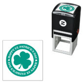 グリーンアイリッシュシャームロックハッピーセントパトリックの日 セルフインキングスタンプ (インサイチュ)