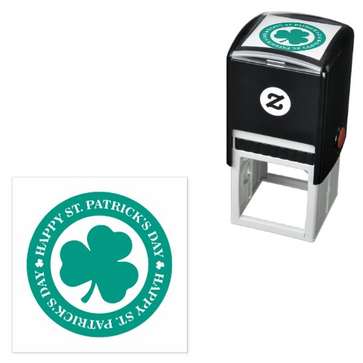グリーンアイリッシュシャームロックハッピーセントパトリックの日 セルフインキングスタンプ (インサイチュ)