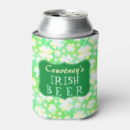 グリーンアイリッシュシャームロックSt patricksウォーターカラービール 缶クーラー