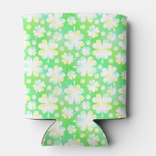 グリーンアイリッシュシャームロックSt patricksウォーターカラービール 缶クーラー (裏面)