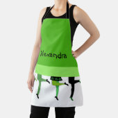 グリーンアイリッシュステップダンサーの脚コミカル エプロン (インサイチュ)