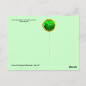 グリーンアイリッシュビールを飲むセントパトリックのデイキャット ポストカード (裏面)