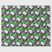 グリーンアイリッシュビールを飲むセントパトリックのデイキャット ラッピングペーパー (フラット)