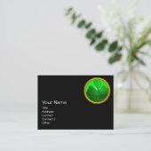 グリーンアイリッシュビールを飲むセントパトリックのデイキャット 名刺 (スタンド正面)