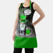 グリーンアイリッシュビールペーストを使用したセントパトリックのデイキャット エプロン (インサイチュ)