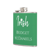 グリーンアイリッシュフォーリーフクローバーSt patricks day フラスク (左)