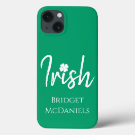 グリーンアイリッシュフォーリーフクローバーSt patricks day iPhone 13ケース
