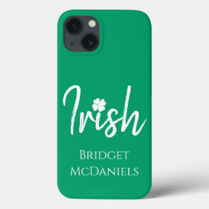 グリーンアイリッシュフォーリーフクローバーSt patricks day iPhone 13ケース