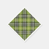 グリーンアイリッシュプレイドパターン スタンダードカクテルナプキン (角)