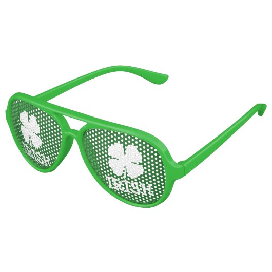 グリーンアイリッシュSt patricks dayシャムロックパーティーシェード アビエーターサングラス (アングル)