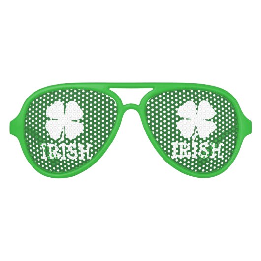 グリーンアイリッシュSt patricks dayシャムロックパーティーシェード アビエーターサングラス (正面)