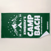 グリーンアウトドアキャンプブライズパーティー ビーチタオル (正面)