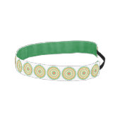 グリーンアクアオレンジマかわいらしダラパターンぼほ アスレチックヘッドバンド (右)