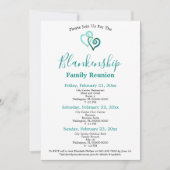 グリーンアクアリンクハート3日懇親会招待状 招待状 (正面)