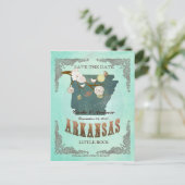 グリーンアクア日付を保存する – 素敵な鳥とARマップ 案内ポストカード (スタンド正面)