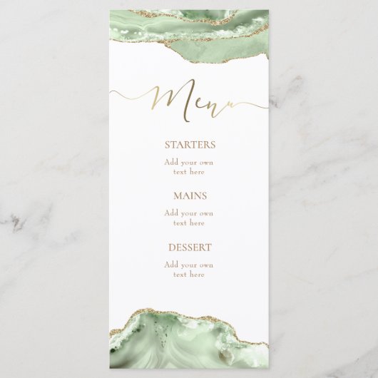 グリーンアゲートメニュー メニュー (正面)