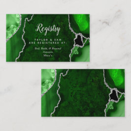 グリーンアゲート結婚銀登記簿 エンクロージャーカード