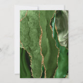 グリーンアゲート金ゴールドグリッターファーストホーリーコミュニオン 招待状 (裏面)