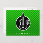 グリーンアコースティックギター ポストカード (正面/裏面)