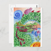 グリーンアジアドラゴン ポストカード (正面/裏面)