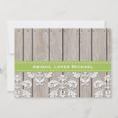 グリーンアジアンモノグラムメイスンジャーブライダルシャワー 招待状 (裏面)