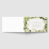 グリーンアジサイの水の色のお祝いの生活 ゲストブック (全面)