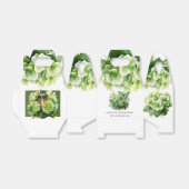 グリーンアジサイフローラバタフライブライダルシャワー フェイバーボックス (折り畳みなし)