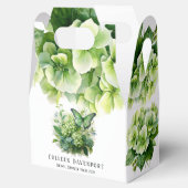 グリーンアジサイフローラバタフライブライダルシャワー フェイバーボックス (オープン)