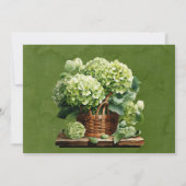 グリーンアジサイフローラバタフライリハーサルディナー 招待状 (裏面)