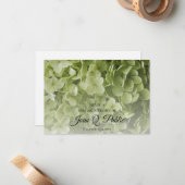 グリーンアジサイフローラ共有アメモリ葬儀 ノートカード (正面/裏面インサイチュ)