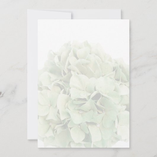 グリーンアジサイフローラ春庭園の結婚式カード 招待状 (裏面)