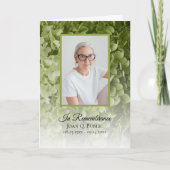 グリーンアジサイフローラ葬儀サービス折り畳み プログラム (正面)