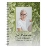 グリーンアジサイフローラ葬儀記念ゲストブック ノートブック (正面)