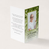 グリーンアジサイフローラ葬儀記念祈りの言葉 名刺 (外部)