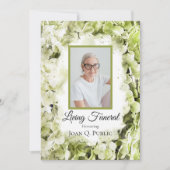 グリーンアジサイ水彩生活葬式パーティー 招待状 (正面)