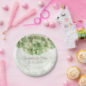 グリーンアジサイ結婚ズコレクション紙プレート ペーパープレート (パーティー)