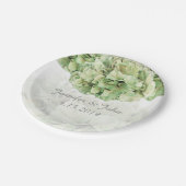 グリーンアジサイ結婚ズコレクション紙プレート ペーパープレート (アングル)