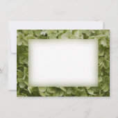 グリーンアジサイ結婚フラワーズフラットノート ノートカード (裏面)